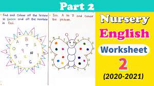 The kids nursery rhymes help them avoiding getting lost or tangled in the actual plot while enjoying them to the fullest. Nursery English Worksheet English Worksheet For Nursery Class Kindergarten Part 2 Youtube