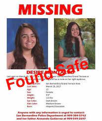 Maybe you would like to learn more about one of these? Missing Persons Found Safe Desire Montalvo ÙÙŠØ³Ø¨ÙˆÙƒ