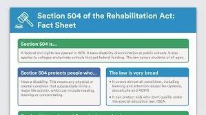 Section 504 Fact Sheet Fact Sheet Facts School