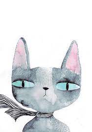 Watercolour Cat Not Sure Who It S By Watercolor Cat Cats Illustration Cat Art
