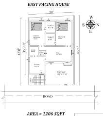 30 X45 6 The Perfect 2bhk East Facing House Plan As Per Vastu Shastra Autocad Dwg And Pdf File Details 2bhk House Plan 20x30 House Plans 30x40 House Plans