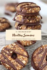 3 Ingredient Healthy Samoas Project Life Wellness Recipe Healthy Sweets Food Processor Recipes Healthy Dessert Recipes