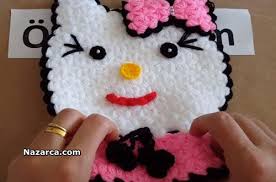 Hello Kittiy Kese Bebek Lif Yapimi Nazarca Com Krose Sapka Hello Kitty Bebek