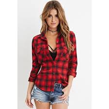 Black And White Flannel Women S Forever 21 Forever 21 Women S Tartan Plaid Flannel Shirt 20 Liked On Polyvore Featuring Tops Flanne Flannel Women Red Flannel Shirt Flannel Shirt Outfit