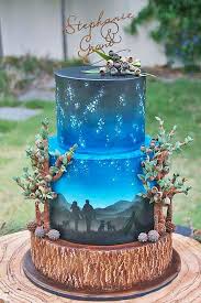 42 Eye Catching Unique Wedding Cakes Wedding Forward Unique Wedding Cakes Cake Art Painted Cakes