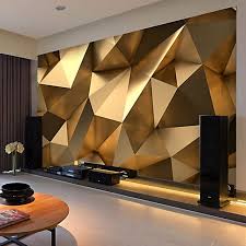 Golden Geometry Creative Wallpaper For Home Decoration Rooms Home Decor Custom Photo Wallpaper Decor