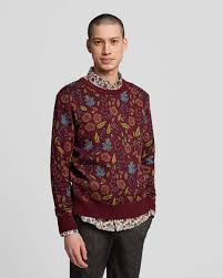 Intermediate to advanced the combination of celtic designs and texture and a. Crew Multicolored Jacquard Knit Sweater With Floral Tapestry Pattern