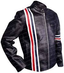 Us American Flag Peter Fonda Biker Black Leather Jacket Tall Men Clothing Black Leather Jacket Leather Jacket
