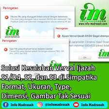 Contoh laporan pkp s1 pgsd terbaru. Solusi Kesalahan Verval Ijazah S1 D4 S2 Dan S3 Di Simpatika Format Ukuran Type Dimensi Gambar Tak Sesuai Info Madrasah