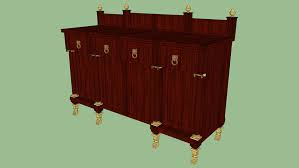 The striking veneer work creates a geometric bowen sideboard. American Empire Dining Room Sideboard Buffet Attributable To Duncan Phyfe 3d Warehouse