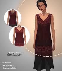 The Flapper Dress This Is Pretty Much The Dress I Ve Been Wanting To Create From Day 1 Endless Thanks To The Amazing Sims 4 Dresses Clothes For Women Sims 4