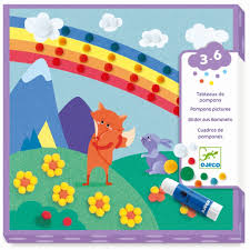 Weitere ideen zu pom pom tiere, bommel machen, pompoms. Bastell Set Kollagen Pompom Von Djeco