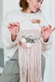 Traumfanger Mit Name Kinderzimmer Makramee Bommeln Wandbehang Bommeltraumfanger Momo Und Carla Original Bommel Machen Traumfanger Basteln Und Bastelideen