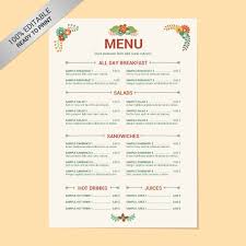 Jika ruang banner masih luas, tambahkan tulis menu makanan yang sedang promosi menggunakan warna cerah seperti merah,biru atau kuning dan disertai gambar makanan yang sedang promosi. 23 Free Menu Templates In Pdf Ms Word Excel Psd Ai Publisher Pages Free Premium Templates