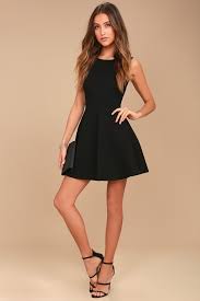 Need You Close Black Lace Backless Skater Dress Vestidos Cortos Para Ninas Vestidos Coctel Vestidos Negros Cortos