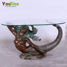 I designed this coffeetable as a personal project, but plan to do more. Cast Bronze Coffee Table With Mermaid