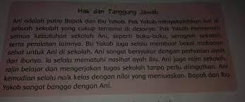 1 Sebutkan Hak Ani Dalam Cerita Tersebut2 Apakah Ani Telah Mendapatkan Haknya Jelaskan Dan Berikan Brainly Co Id
