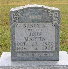 Anderson Martin Nancy Elizabeth Marion County Arkansas Nancy Elizabeth Anderson Martin Arkansas Gravestone Photos