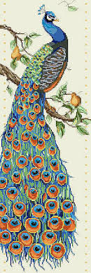Royal peacock cross stitch pattern chart graph. Kooler Design Studio Peacock Cross Stitch Pattern 123stitch