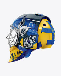 Download Hockey Goalkeeper Helmet Mockup In Apparel Mockups On Yellow Images Object Mockups