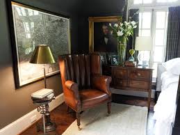 Master Bedroom Sitting Area With Brown Leather Chair Brown Leather Chairs Modern Bedroom Chairs Bedroom With Sitting Area