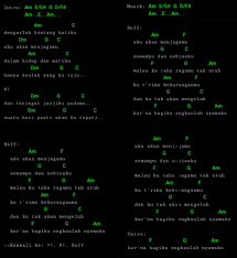D a d bm d (2x) e d e d a terkapar c#m terhimpit d dan tak bisa sedikit bergerak a kukuhkan c#. Demeises Dengarlah Bintang Hatiku Chord Kunci Gitar Facebook