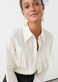 & OTHER STORIES Button Up Fringe Shirt