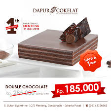 Kali ini dapur cokelat sedang mengadakan promo terbarunya yang bernama dapur cokelat diskon 40 ribu grabfood terbaru dalam rangka bulan penuh makna ini. Dapur Cokelat Twitterissa Dapur Cokelat Menteng Is Turning 1 In July 31 2019 Chocolaters Pastikan Kamu Manfaatin Promo Double Chocolate Cake Ini Ya Dapur Cokelat Menteng J Sutan Syahrir