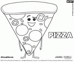 Ausmalbilder Ein Emoji Die Pizza Stuck Zum Ausdrucken