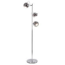 Modern Chrome 3 Way Reading Spot Light Floor Standing Standard Lamp Light Lamps Lamp Standard Lamps Floor Lamp