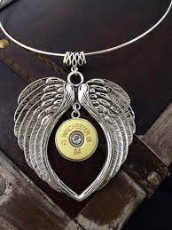 Bullet Jewelry Bullet Heart Wing Necklace W By Ricochetrounds Bullet Jewelry Bullet Casing Jewelry Ammo Jewelry