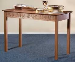 Robert Smith Communion Table Pecan Stained Es356 Communion Tables Church Partner Communion Table Church Furniture Table