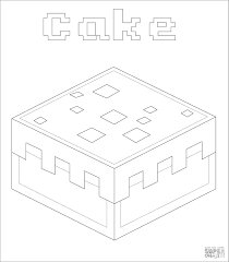 Lollipop coloring pages can be so much fun. Minecraft Coloring Pages Cake Coloringbay