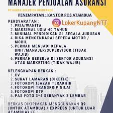 Pt pos indonesia sendiri merupakan badan usaha milik negara (bumn) yang bergerak di bidang layanan pos. Lokerkupangntt Bantu Kami Bagikan Beritabaik Loker Pt Heksa Solusi Insurance Penempatan Kantor Pos Atambua Untuk Posisi Manajer Penjualan Asuransi Persyaratan Pria Wanita Maksimal Usia 40 Tahun Minimal Pendidikan S1 Segala