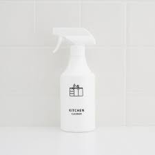 霧 スプレーボトル 500ml アイコンラベルセット 詰め替えボトル 詰め替え容器 白 ホワイト ボトル 消臭剤 除菌剤 掃除洗剤 スプレーボトル ボトル スプレー