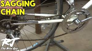How do you clean a bicycle chain? Fixing A Sagging Bike Chain Youtube