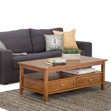 Designers and master craftsmen of sustainably harvested solid wood furniture in portland shakercoffeetablesct.jpg (763×558). Simpli Home Warm Shaker 48 In X 24 In X 18 1 In Solid Pine In Honey Brown Finish Double Drawer Rectangular Coffee Table Axwsh001 Rona