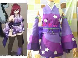 click to buy fairy tail elza scarlet cosplay costume purple kimono dress affiliate erza scarlet cosplay kimono outfit spring cosplay woman