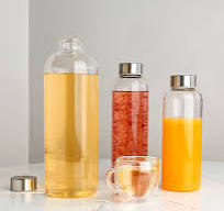 Luxury water bottle gift custom high borosilicate glass ...