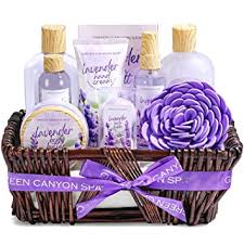 26 thoughtful birthday gifts for mom that will leave her speechless; Green Canyon Spa Lavender Spa Gift Basket Set For Women Birthday Gift Idea 10 Piece Spa Gift Sets With Handmade Woven Basket Amazon De Beauty