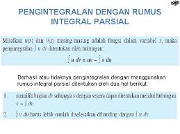 Bagaimana cara untuk menentukan hasil integral parsial? Bab 1 Integral Standar Kompetensi Menggunakan Konsep Integral