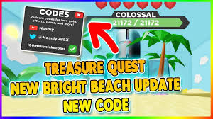 When other players try to improve themselves, these codes make it easy for you. Bright Beach New Secret Code Treasure Quest Roblox By Gamer Azad