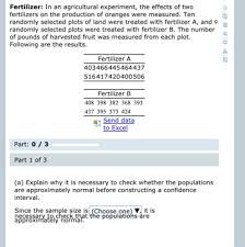 Maybe you would like to learn more about one of these? Fertilizer In An Agricultural Experiment The Chegg Com