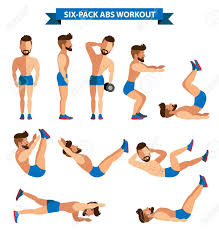 Immer hier auf der seite. Six Pack Abs Workout Fur Manner Fur Manner Exereise Zu Hause Lizenzfrei Nutzbare Vektorgrafiken Clip Arts Illustrationen Image 71134401