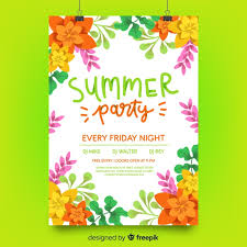 Sommerfest der internationalen wirtschaftsvereinigungen in berlin veröffentlicht auf openpr Free Vector Watercolor Summer Party Poster Template