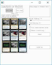 I go to the gatherer, find the card i need, copy and paste into microsoft word., size to card size, print, cut, put in front of land in sleeve. Tcg Proxy Generator By Andymakes