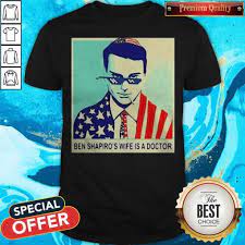 Ben Shapiro S Wife Is A Doctor American Flag Shirt Bear Juice