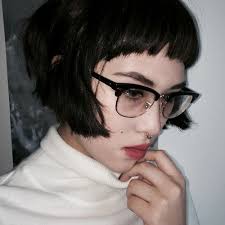 Glasses And Bobbed Hair Short Hair Styles Short Hair With Bangs Hair Styles