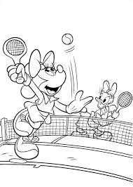 A couple of these daisy pictures are super simple for preschool and. Minnie And Daisy Playing Tennis Coloring Page Free Printable Coloring Pages For Kids