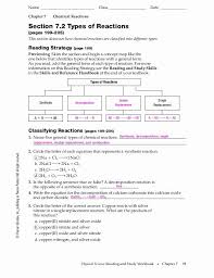 Classification Of Chemical Reactions Worksheet Unique Types Of Chemical Reactions Document Chessmu In 2020 Chemical Reactions Reaction Types Writing Linear Equations